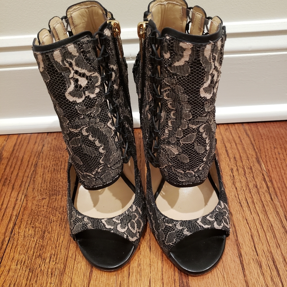 100% Authentic Jimmy Choo Open Toe Lace Bootie